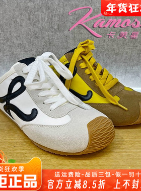 正品卡美星Ah女鞋2025夏季新款系带平底休闲运动鞋KWW52K60822