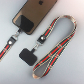 固定夹片背贴片手机壳挂绳女款 挂脖手机挂绳链创意防丢摔手机绳短