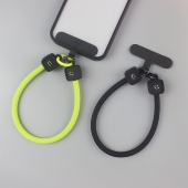 液态硅胶笑脸手机手环扣挂件精致女款 手腕绳防丢掉手机挂绳挂饰短