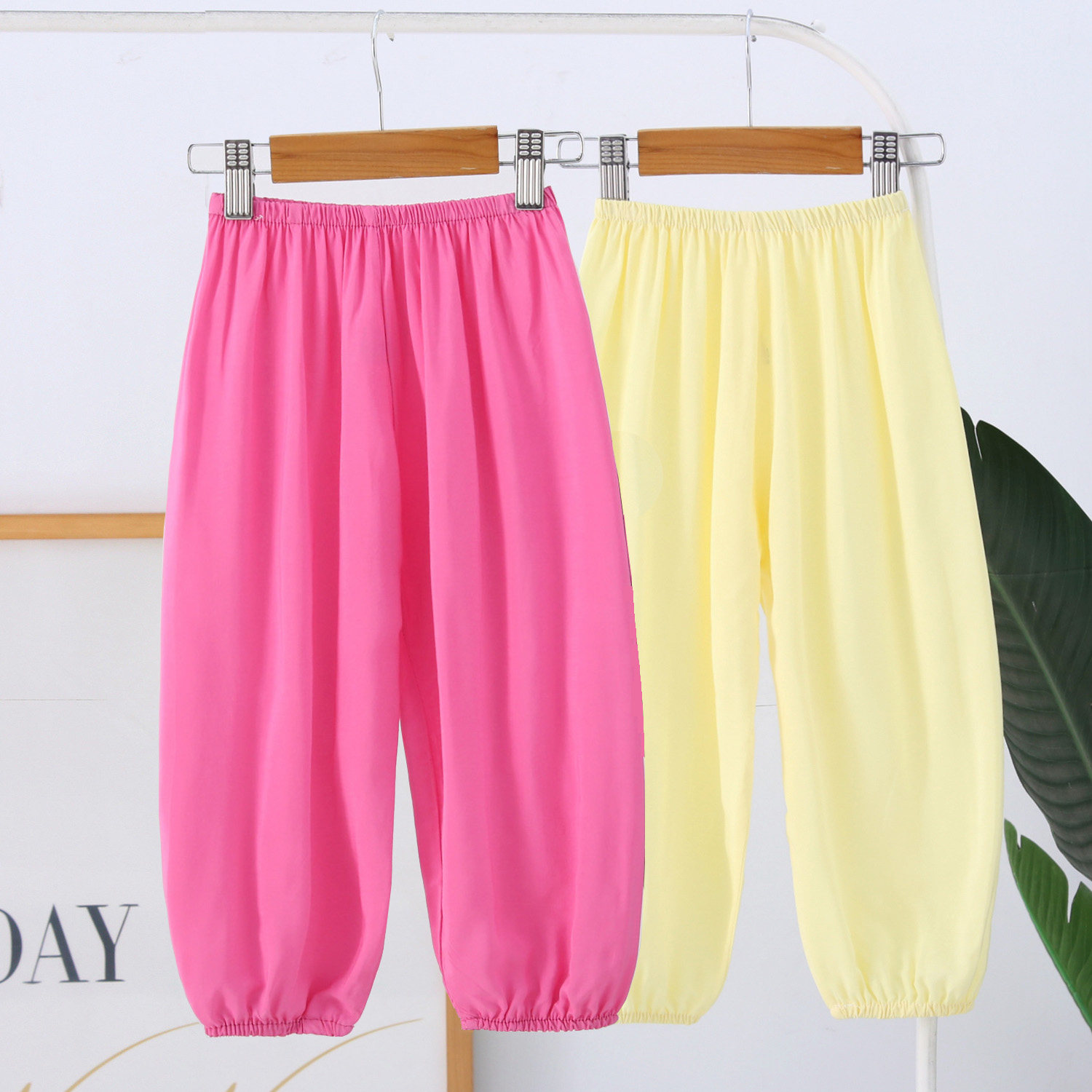 儿童绵绸灯笼裤春夏季男童女童宝宝宽松休闲纯棉绸防蚊睡裤长裤子