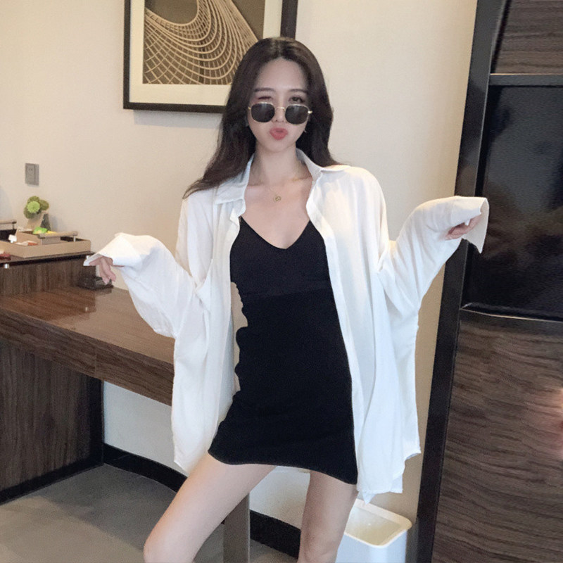 防晒衣女外穿2020新款慵懒风宽松百搭薄款长袖白色衬衫开衫外套夏|msdalam kategori Butik wanita / wanita, shirt - dari Buy2taobao.com untuk memberikan perkhidmatan ejen Taobao profesional membeli