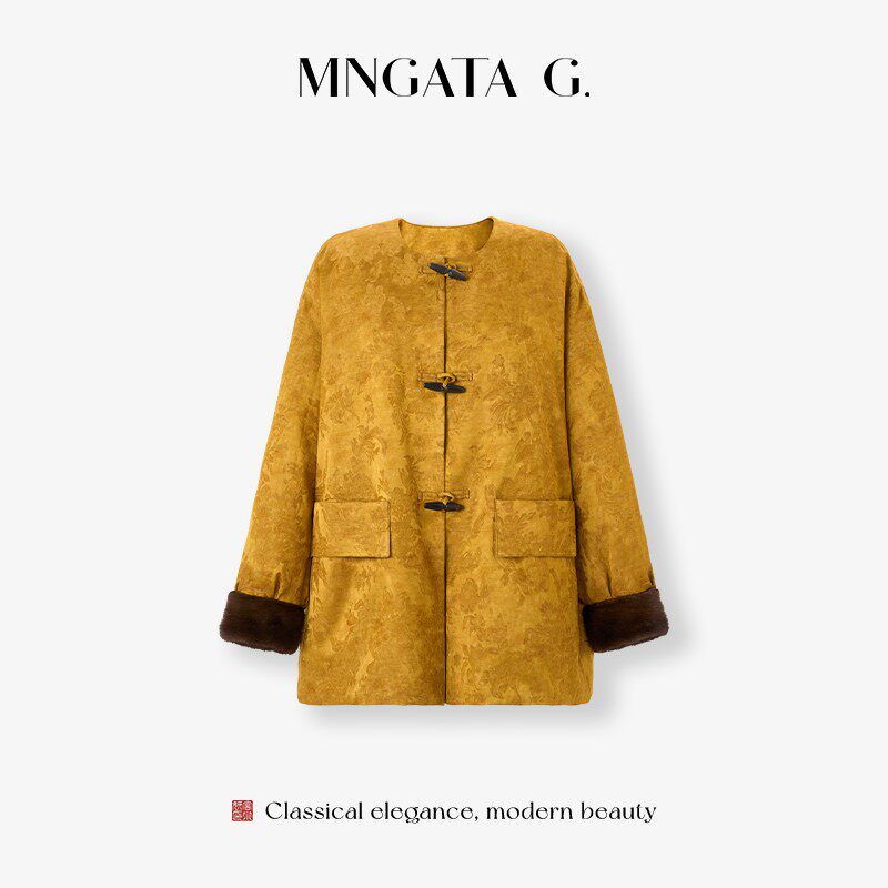 MNGATA G.宫小妍【水貂毛·金銮殿】新中式白鹅绒加厚外套5102251