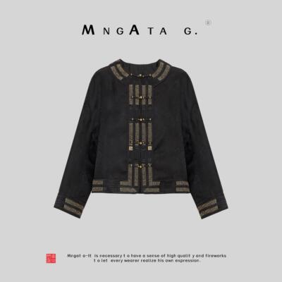 曼加塔【乾坤】早春真丝欧根纱新中式中国风穿搭外套X280587