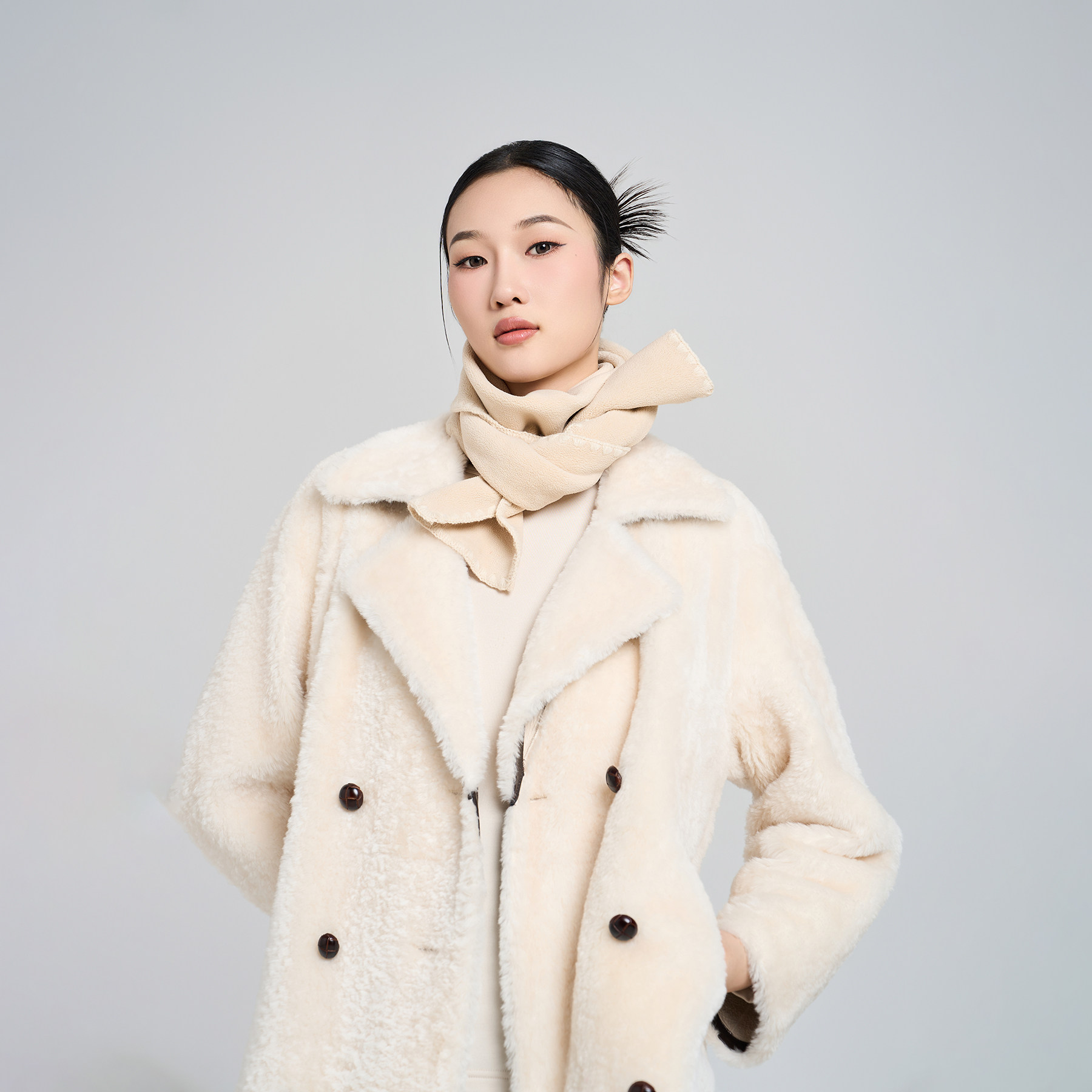 曼加塔新中式中国风短围巾
