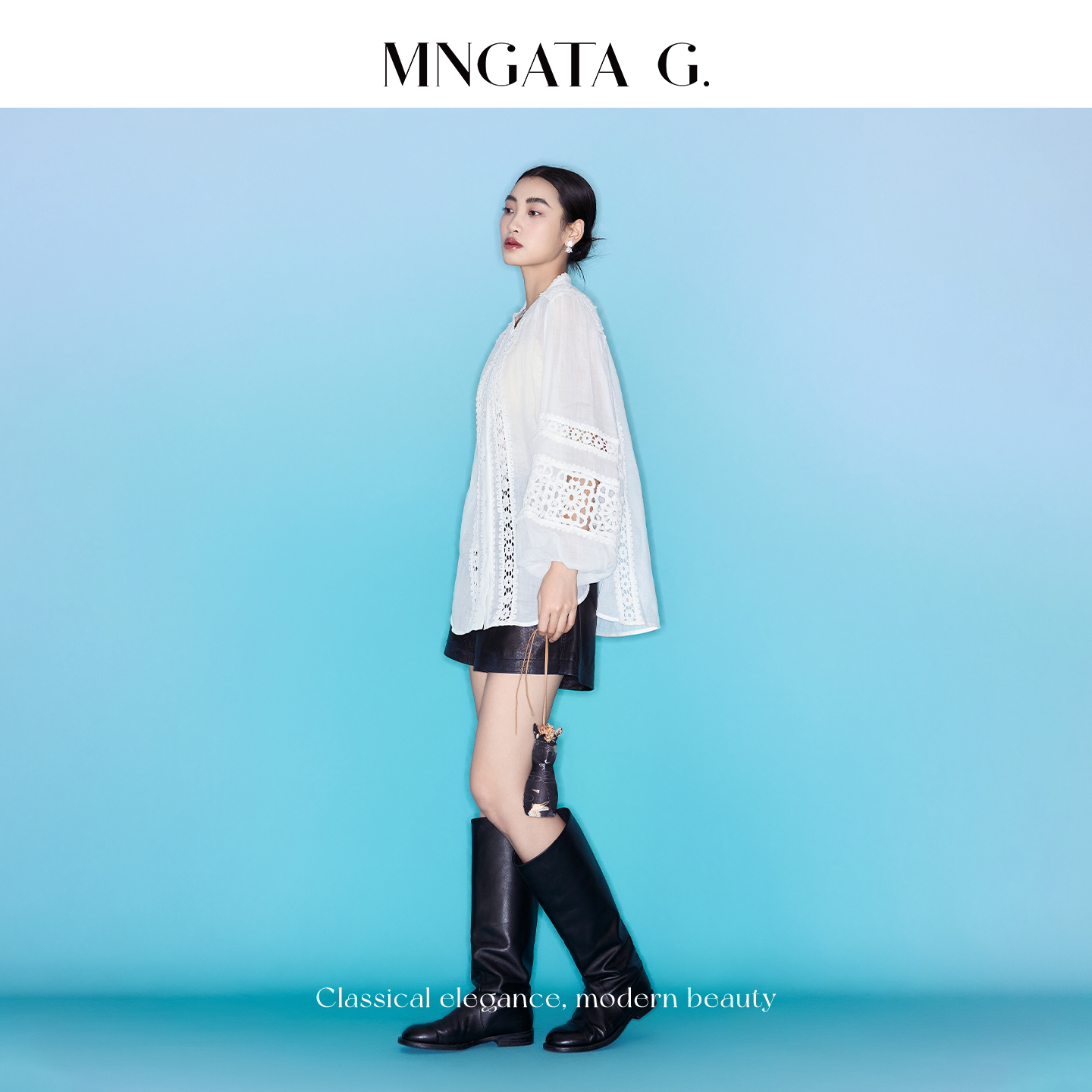 宫小妍【白芷】苎麻镂空新中式风穿搭休闲上衣X280592