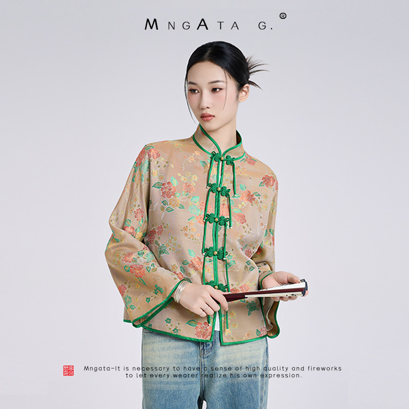 宫小妍【金枝玉叶异色罗】早春波嬉新中式女装女装短外套