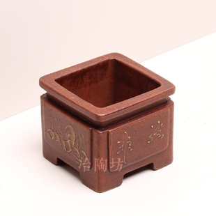 宜兴紫砂摹古盆景花盆家用桌面窗台微型迷你小号拇指盆多肉菖蒲盆