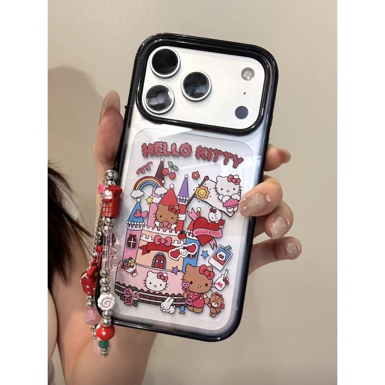 Kitty汽车城堡适用苹果16promax手机壳iphone14pro新款13卡通12可爱11女款15promax全包防摔14plus软边亚克力