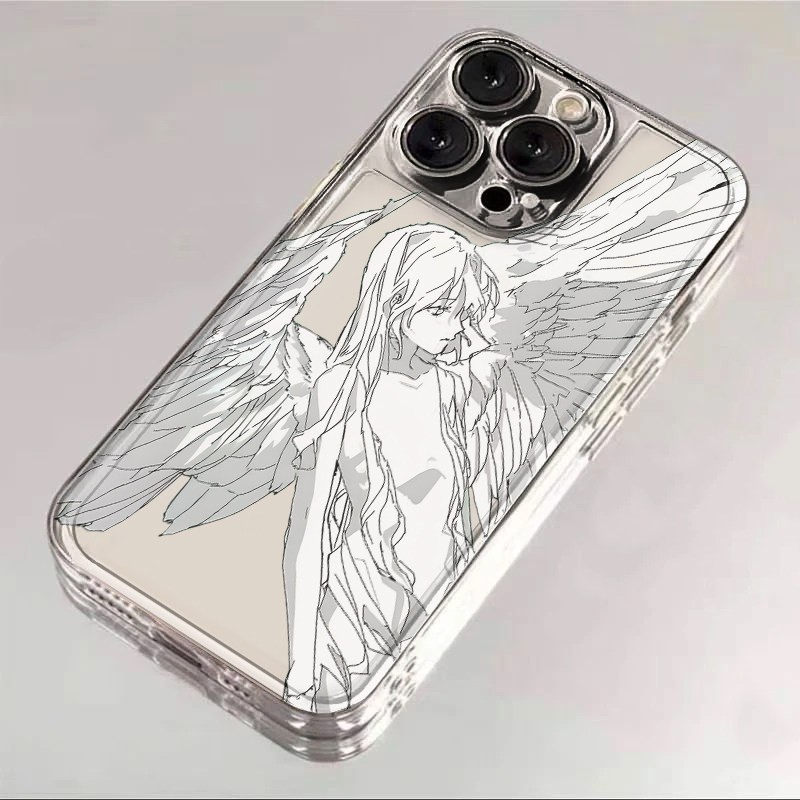 艺术天使适用IPhone17promax手机壳15苹果16透明14华为p80小众vivos30小米17防摔oppo13软壳12红米k90荣耀500