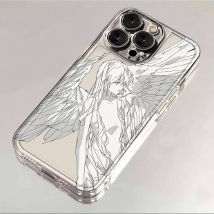 艺术天使适用IPhone17promax手机壳15苹果16透明14华为p80小众vivos30小米17防摔oppo13软壳12红米k90荣耀500
