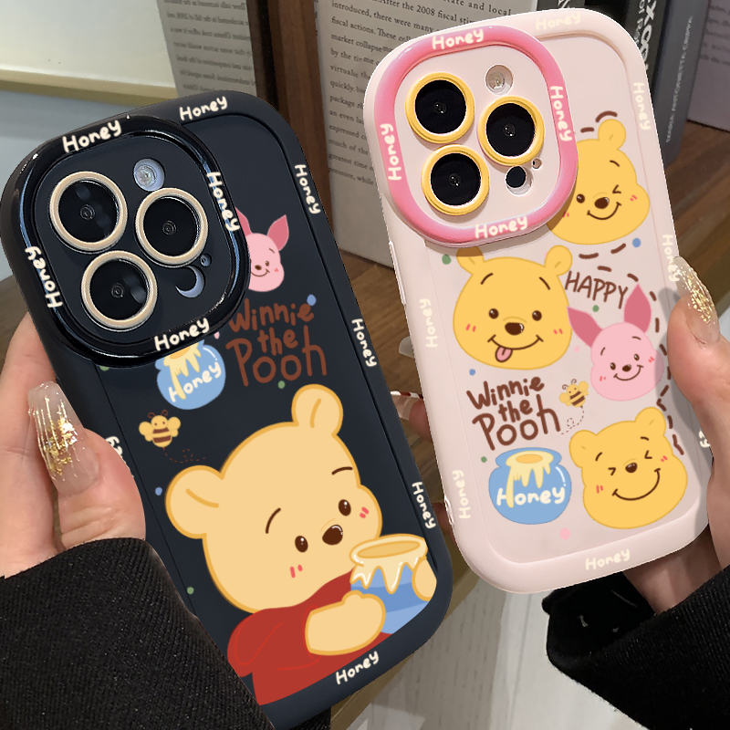 适用苹果13promax手机壳14维尼熊iphone12卡通15可爱11肤感xs小熊女生xr女新款x情侣ip14plus硅胶14pro创意壳