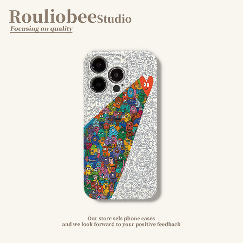 街头涂鸦适用苹果15promax手机壳iphone16pro硬壳12华为mate60新款p70套vivoppo小米14红米note13荣耀k80艺术