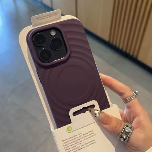 简约创意波漾壳磁吸手机壳防摔