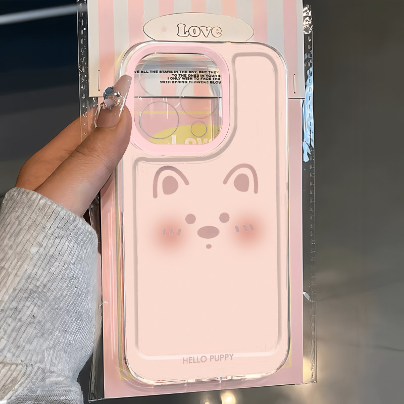 腮红小狗适用苹果15手机壳12/17超仙vivox200透明16