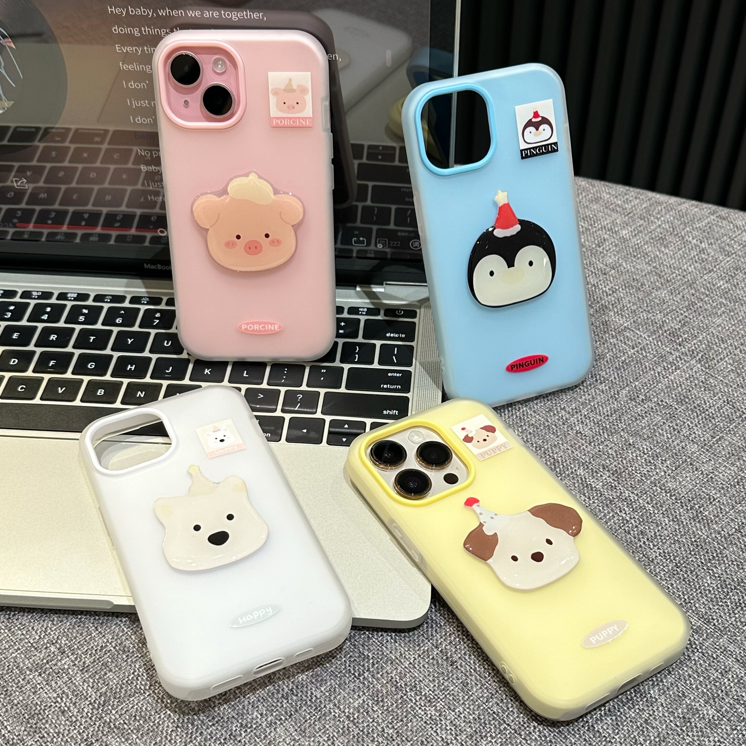 可爱西高地贴片适用苹果17promax手机壳iphone14pro新款13卡通12日韩可爱11保护套16promax防摔15plus果冻壳