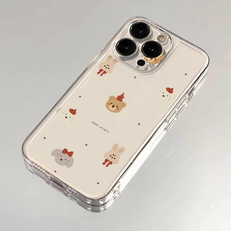 可爱小狗手机壳趣萌全包超薄透明