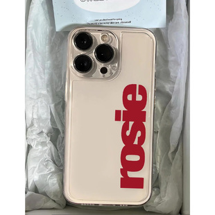 rosie适用苹果16手机壳iPhone15promax新款华为mate60红米note13个性k70小米14软壳vivoos19荣耀oppo透明英文