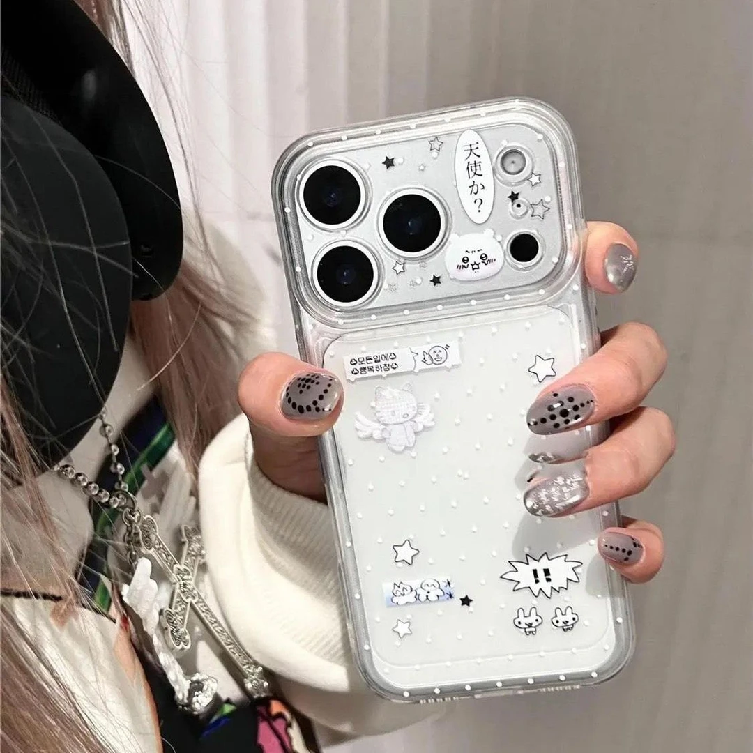 波点小天使适用IPhone17promax手机壳15苹果16透明14华为p80童趣vivos30小米17防摔oppo软壳12红米k90荣耀500