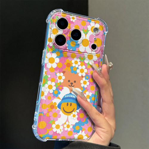 luckin笑脸适用iPhone17promax手机壳苹果16pro女13华为mate70新款小米15荣耀300vivo四角防摔oppo红米note14