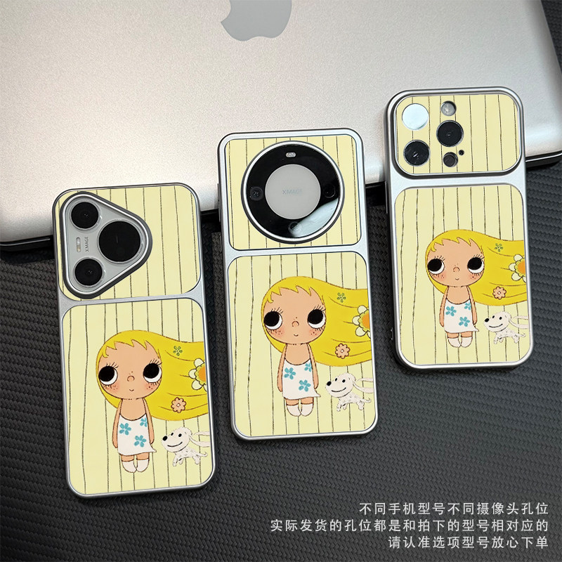 黄头发小玉适用iPhone17promax手机壳15苹果16华为mate80卡通vivo小米17pr防摔oppofindx9电镀红米k90荣耀500
