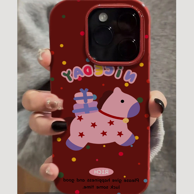 nice星星小马适用苹果16promax手机壳iphone14pro新款创意13promax卡通12日韩11全包15防摔17pro酒红果冻壳16,3C数码配件,手机保护套/壳,淘宝优惠券,粉丝福利购,淘宝优惠卷