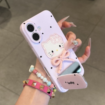 可爱网红波点蝴蝶结菲林手机壳