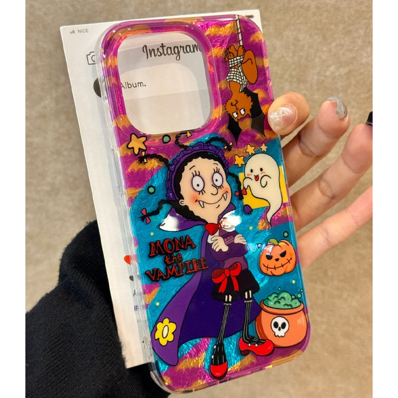 万圣节蒙娜适用苹果15promax手机壳iphone16pro可爱12华为mate60新款pura70vivo小米14红米note13荣耀oppok70