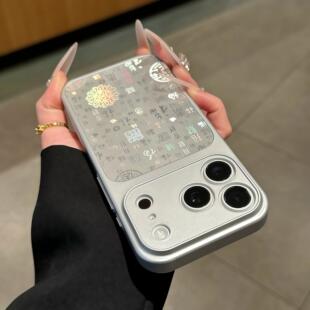 闪闪发亮百福图适用苹果17promax手机壳iPhone15pro新款16ProMax防摔14保护套13高级感pc硬壳16男女秒变17套