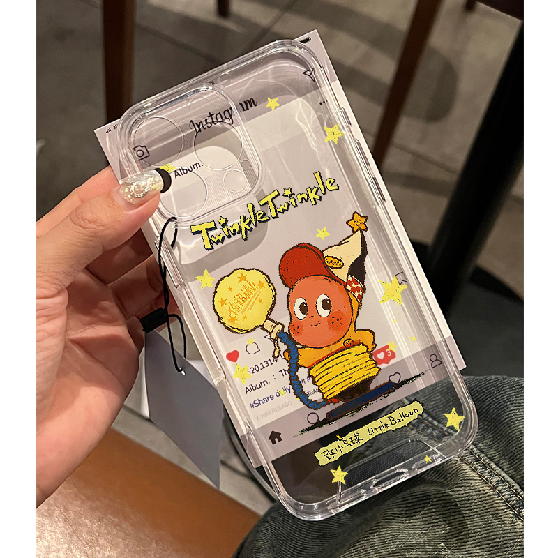 趣味星星人适用iphone16promax手机壳14苹果13透明12华为mate70卡通vivox200小米15防摔oppo软壳红米k80荣耀