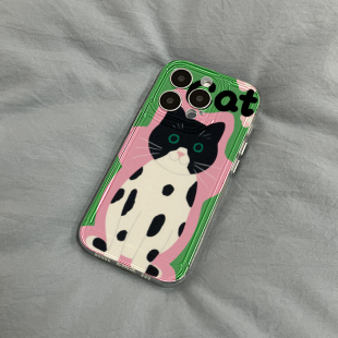 豹纹猫咪适用苹果15promax手机壳14pro可爱12小众16pro新款11华为mate60荣耀90软vivox100小米OPPO红米note13
