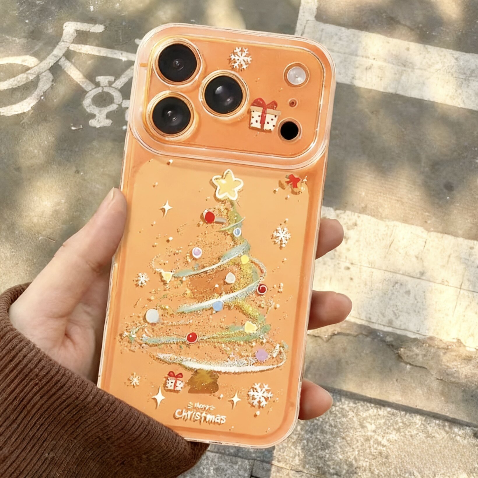 圣诞树礼盒适用iphone16promax手机壳15苹果17透明13华为mate70小众vivo小米14防摔oppo软壳12红米k80荣耀400