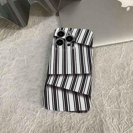 不规则黑色条纹适用苹果15promax手机壳iphone16/12创意mate60菲林红米note13防摔小米14华为p70荣耀vivoppo