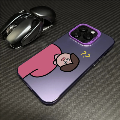 趣味创意彩银插画手机壳防摔