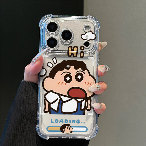 可爱云朵小新适用iPhone17promax手机壳15苹果16pro华为mate80小米17荣耀500卡通VIVOx300防摔OPPO红米note14