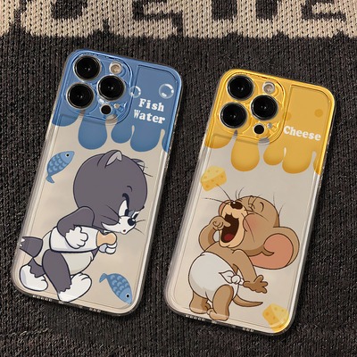 可爱卡通全包超薄插画手机壳防摔