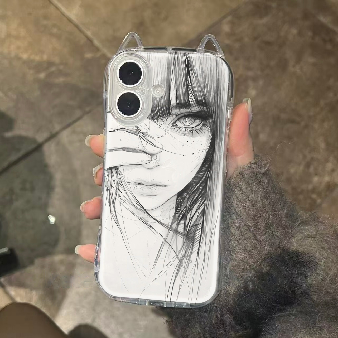 全包猫耳朵超薄手机壳保护套