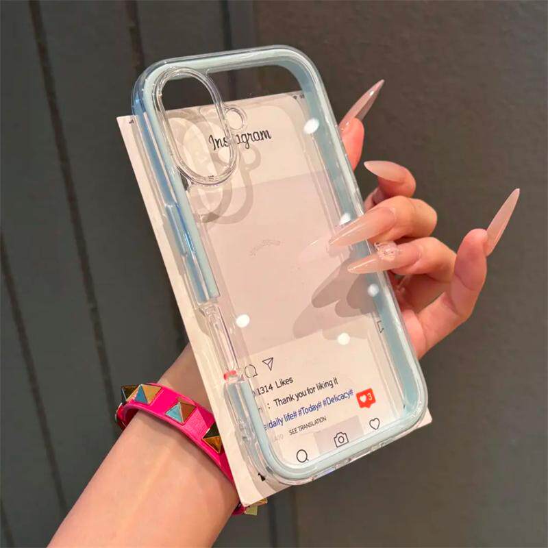 高颜值蓝色适用iPhone16promax手机壳13苹果14pro二合一12男11华为p70新款vivo小米15红米Turbo4荣耀oppo软壳