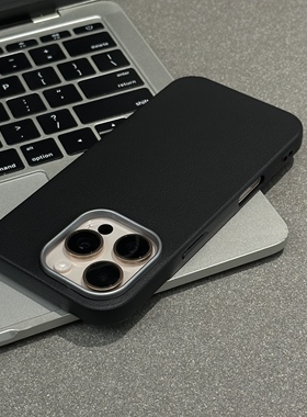 黑色荔枝纹适用iPhone16promax手机壳13苹果15pro简约12男11华为p70新款vivox200小米14红米k80荣耀300套oppo