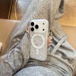 温柔星星蝴蝶结适用iPhone16promax无线充电磁吸手机壳15promax新款14promax透明11卡通12可爱13创意16女款17