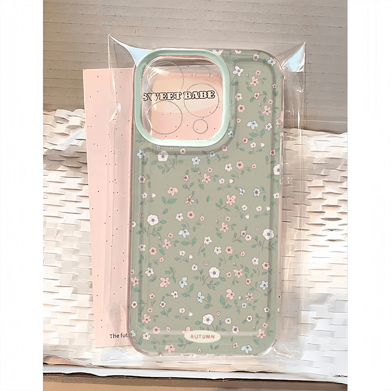 清新碎花适用iphone16promax手机壳14苹果13透明14华为mate70全包vivox200小米15防摔oppo软壳红米k80荣耀300