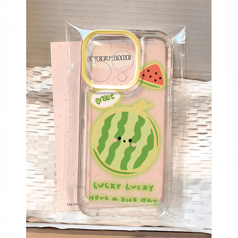 小清新全包插画透明手机壳防摔