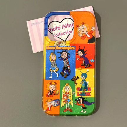 彩色格魔女适用苹果15promax手机壳iphone16pro可爱12华为mate60新款pura70vivo小米14红米note13荣耀oppok70