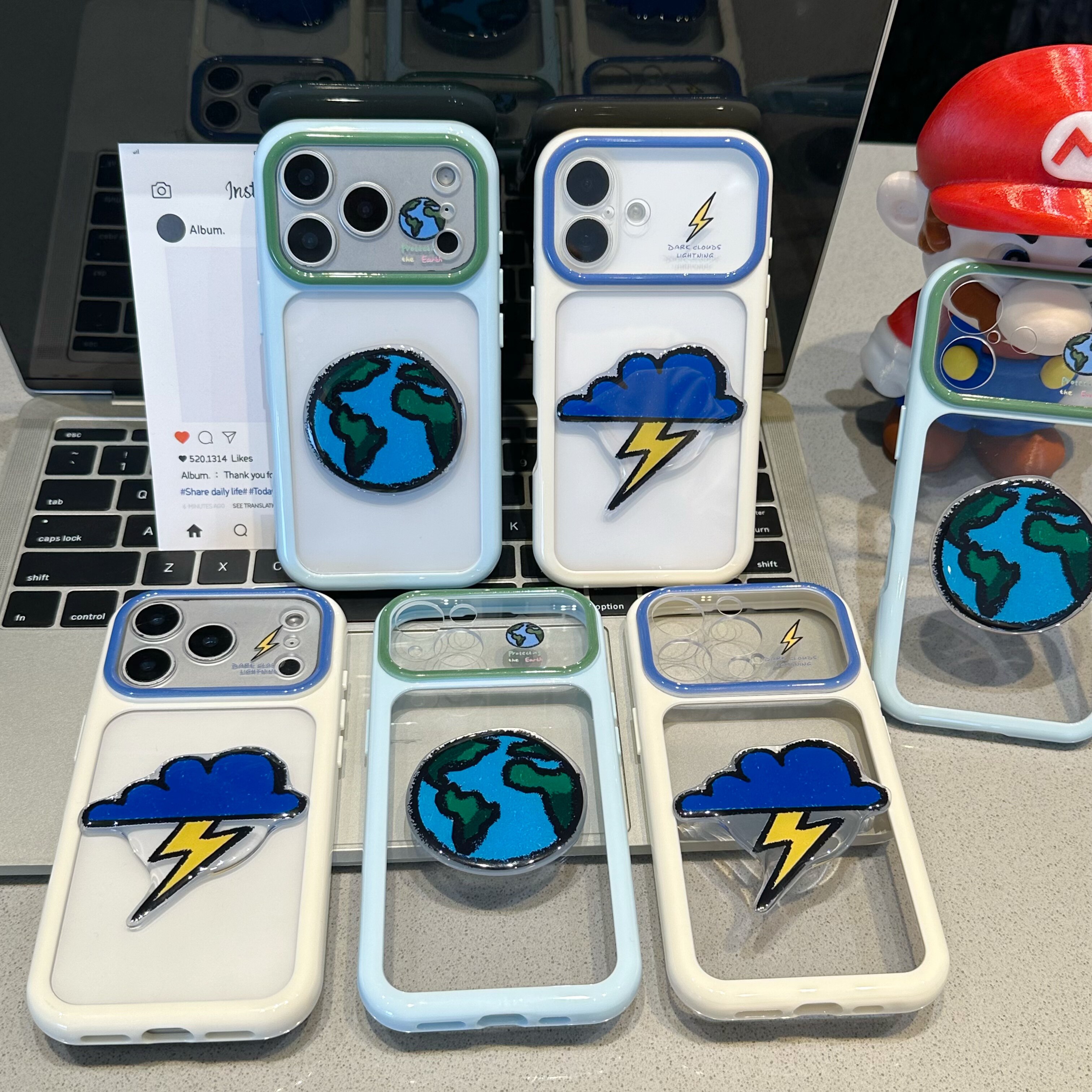 小小雷云地球用iPhone16ProMax手机壳14苹果15贴片mate80华为p90小米17pro新款13荣耀OPPOfindx8红米VIVOx300