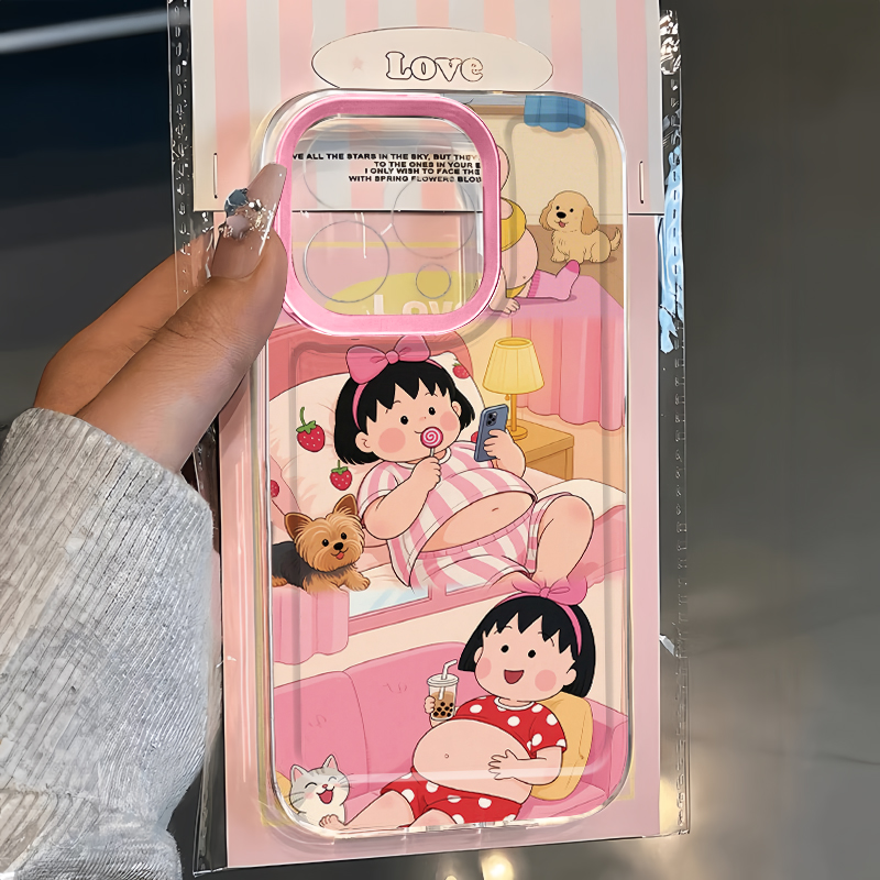 胖版小丸子适用苹果16promax手机壳iPhone15pro新款12华为mate70卡通p70小米14软vivooppo荣耀11红米note13女