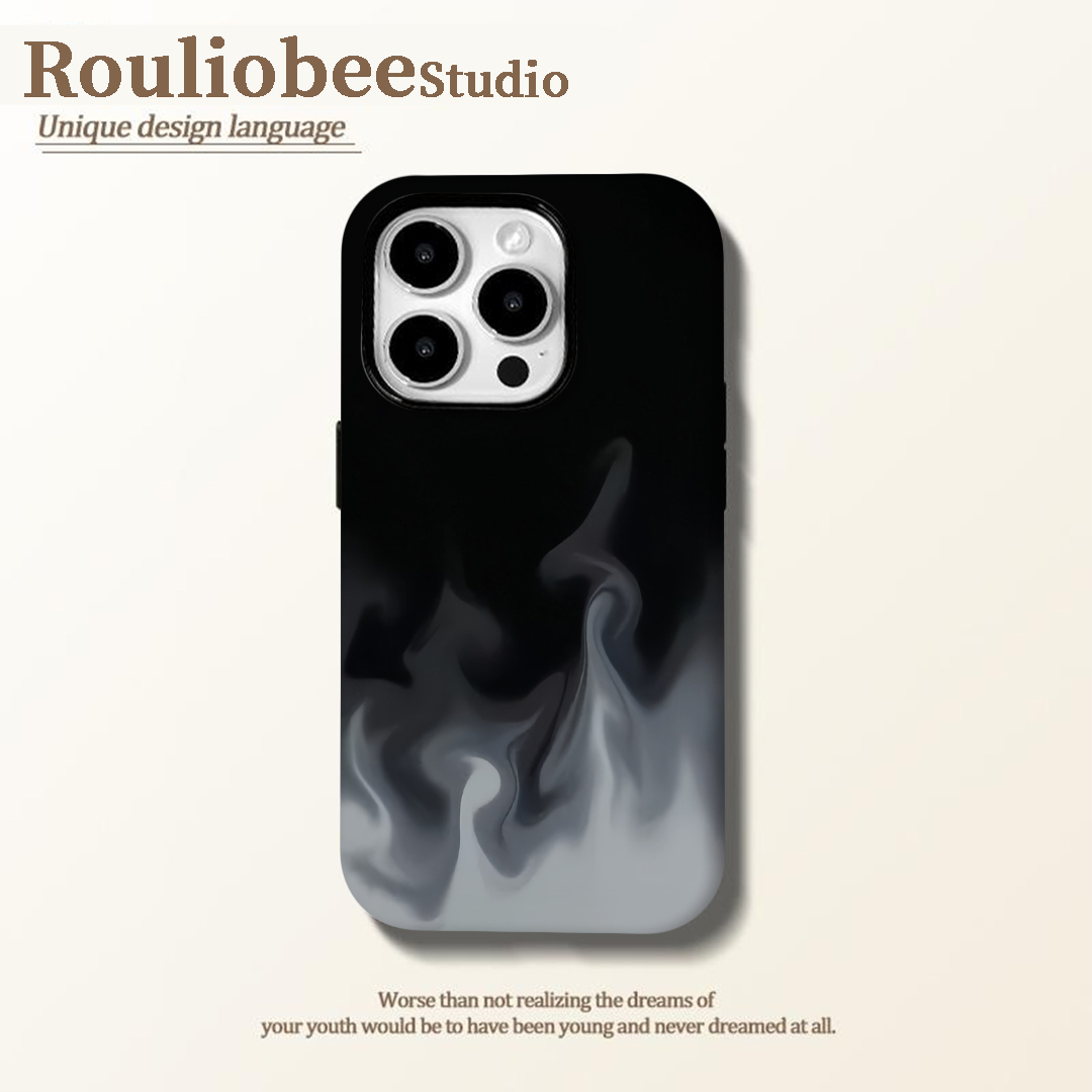 白色烟雾适用苹果16pro手机壳iphone15promax个性13华为mate60新款p70菲林保护套vivo小米14红米k70荣耀oppo