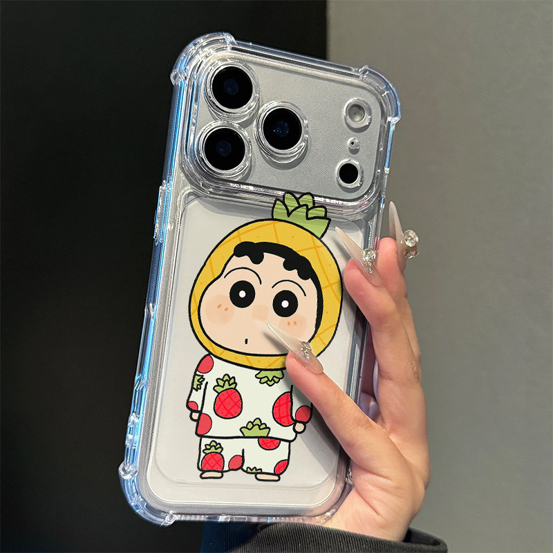 菠萝头套睡衣小新适用iPhone18promax手机壳16苹果17pro华为mate80小米17荣耀500VIVOx300防摔OPPO红米note14