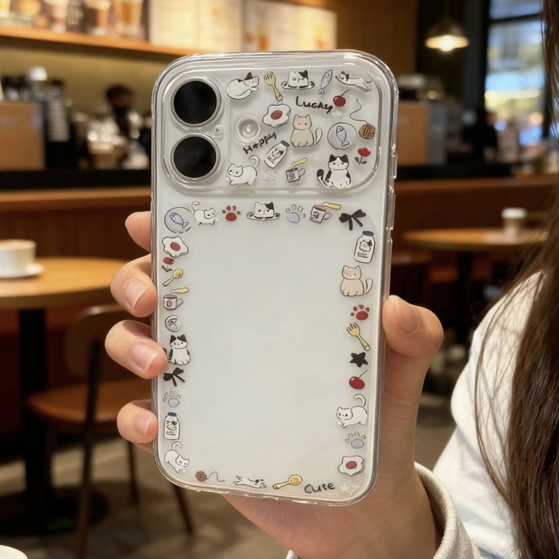 秒变17围边小动物适用苹果16pro手机壳iphone17promax新款13卡通16pm日韩可爱14保护套15全包大视窗透明软壳