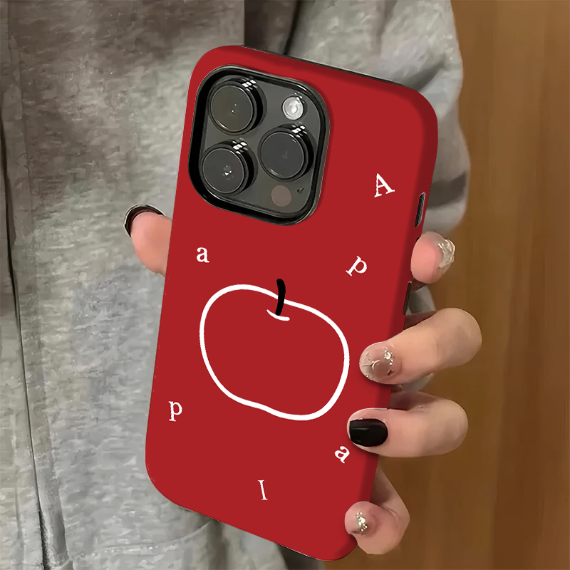 红底线条苹果适用苹果16pro手机壳iPhone15可爱17华为mate60新款p70pro磨砂菲林vivo小米14红米k70荣耀90oppo