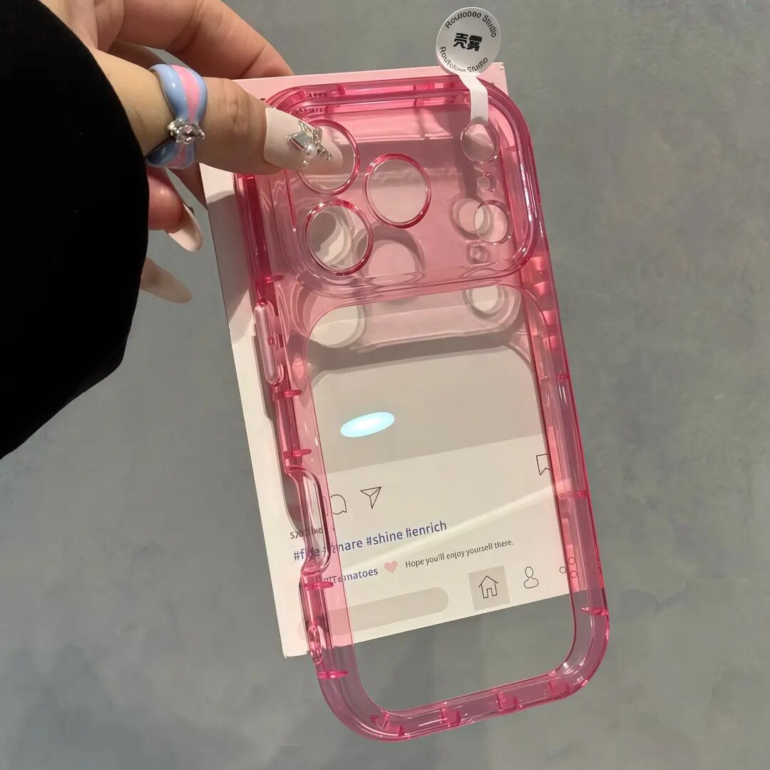 苹果透明彩虹壳全包防摔