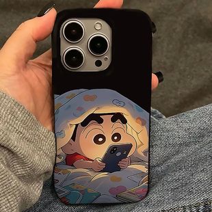 小新被窝玩手机适用苹果16promax手机壳iphone14pro新款 13趣味插画12可爱11保护套15promax防摔硅胶软壳xsmax